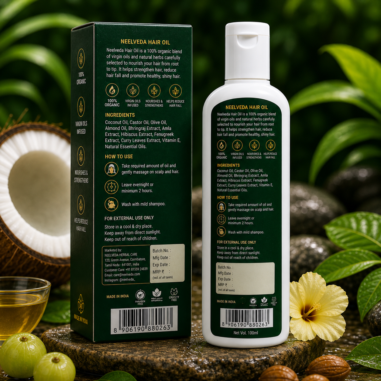 Neelveda 100ml Back